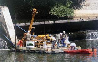 Travaux fluviaux réalisés par TRAQ