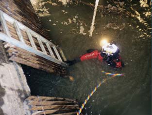 Travaux subaquatiques réalisés par TRAQ